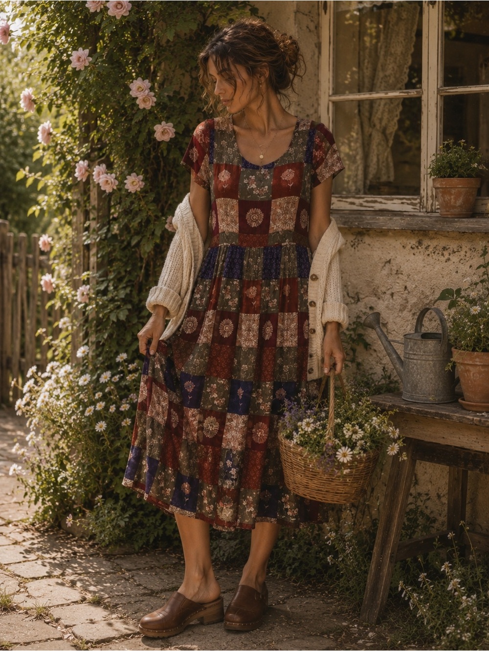 Vintage Karin Stevens Cottage-Core Dress SZ 6